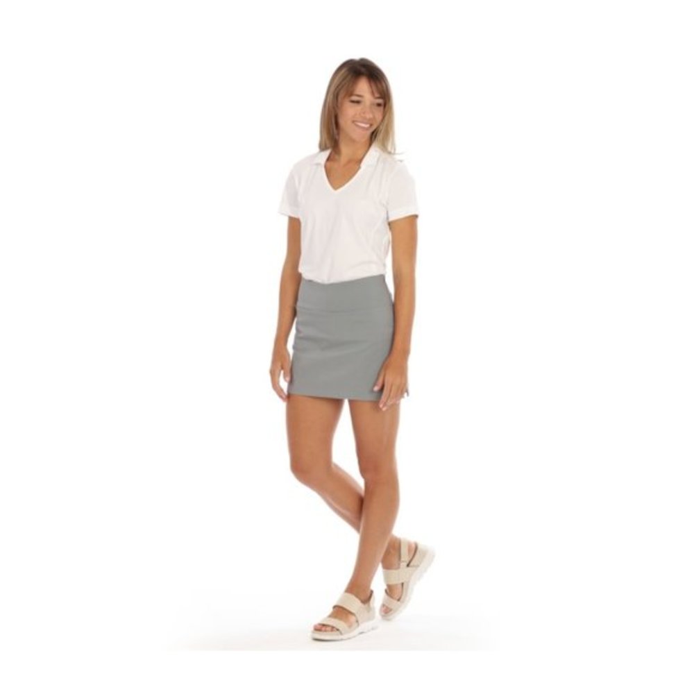 Smallwood's Yachtwear Skort Womens 2 Gray Side zip Boating Cruise
